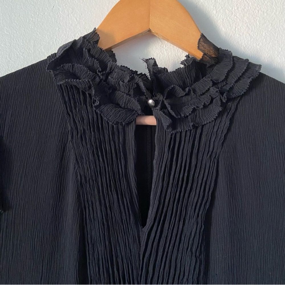 Banana Republic Heritage Pleated Ruffle Neck Dress - Picture 7 of 14